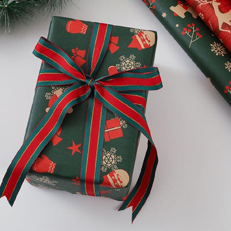 Extra Large 50x74cm Festival Gift Wrap 5 Sheets Sturdy Quality Reindeers Bell Designs Durable Surfaces