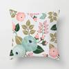 Ancient Style Watercolor Flower Pillowcase Office Living Room Car Ornaments Home Pillowcase