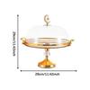 Elegant Cake Dome Cover with Gold Handle Versatile Dessert Presentation Plate for Birthday Christmas Events