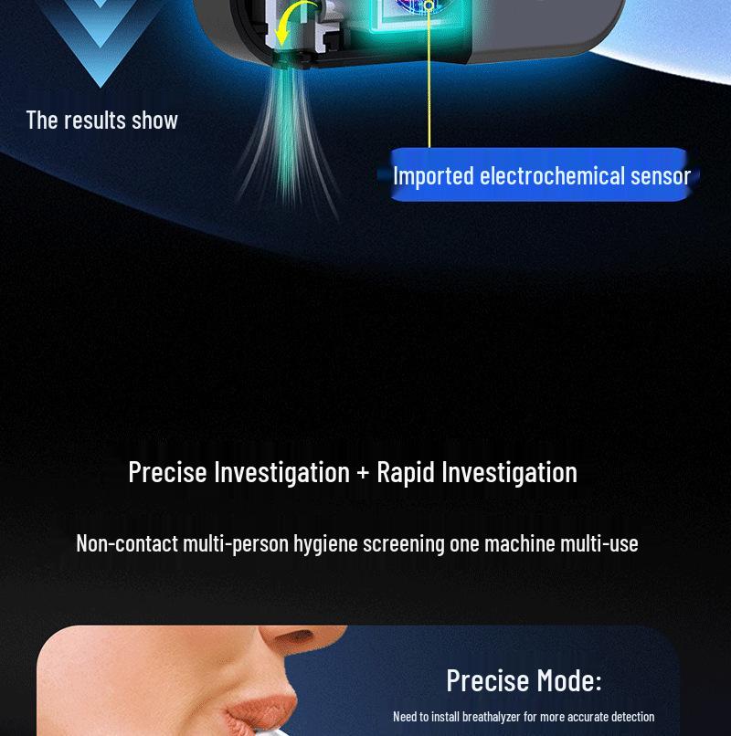 High-Precision Portable Electrochemical Breathalyzer for Professional Alcohol Testing