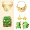 Belly Dance Costumes Bellydance Hip Scarf Wrist Bracelets Coin Head Scarf Earrings Belly Dancer Outfit Set for Womens