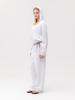 GLOWNY G Hug V-Neck Knit Hoodie (White)