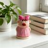 Toothpick Box with Dust-Proof Piggy Cover Large Capacity Hygienic Storage Container Moisture-Proof Cute Piglet Design Toothpick Holder