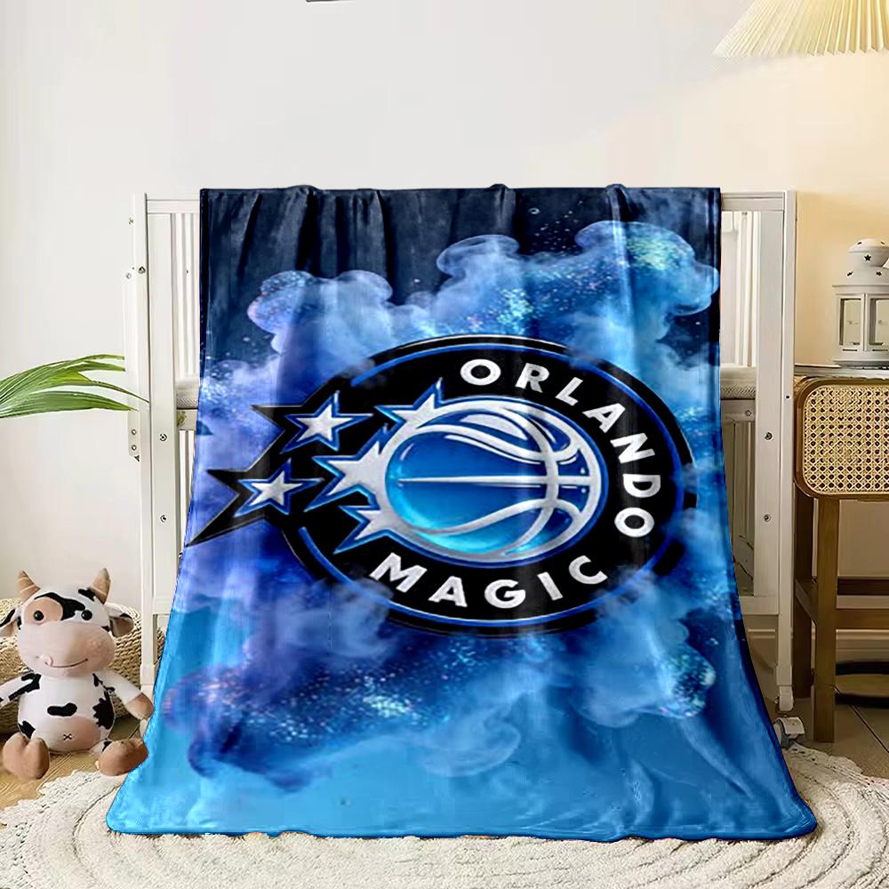 Orlando Magic Basketball Logo Blanket Flannel Blanket for Bedroom, Living Room, Sofa, and Nap Sofas.