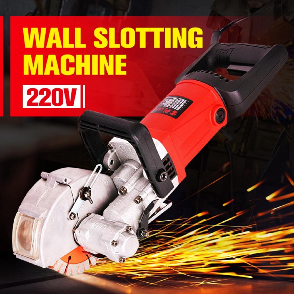 220V Slotting Machine For Granite Marble Steel Concrete 4500W Electric Wall Chasers Groove Cutting Wall Slotting Machine