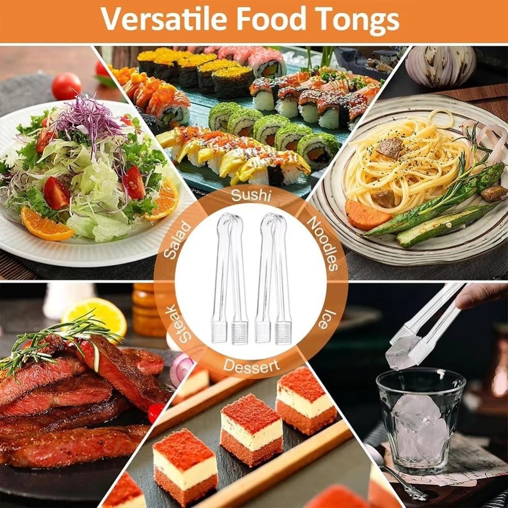 10pcs Non Slip Food Clip Transparent BBQ Clips Barware Serving Tongs  Events