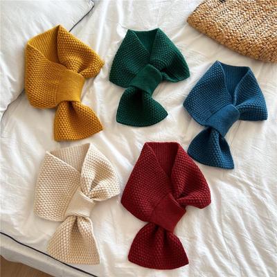 Solid Color Knitted Scarf - Women’s Long Warm Autumn/Winter Trendy Neckwear for Students and Couples