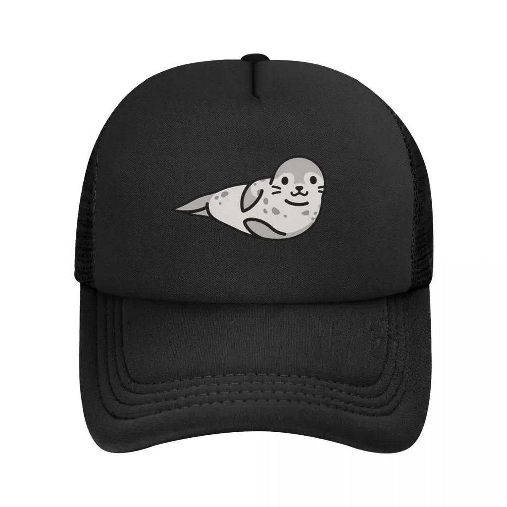 Grey Seal Mesh Baseball Caps Snapback Fashion Baseball Hats Breathable Casual Casquette Outdoor Unisex
