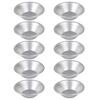 Pack of 10 Mini Tart Pans Eggs Tart Molds Non Stick Small Mold Set Aluminum Alloy Material Pastry Molds for DIY Baking