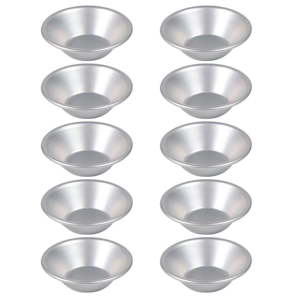 Pack of 10 Mini Tart Pans Eggs Tart Molds Non Stick Small Mold Set Aluminum Alloy Material Pastry Molds for DIY Baking