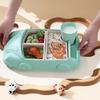 Car-Shaped Bamboo Fiber Children's Plate with Three Compartments & Water Cup - Durable, Anti-Fall Design for Baby Meals