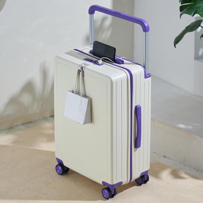 JOURHEY SHI Women s Wide-Handle Lightweight ABS Travel Luggage