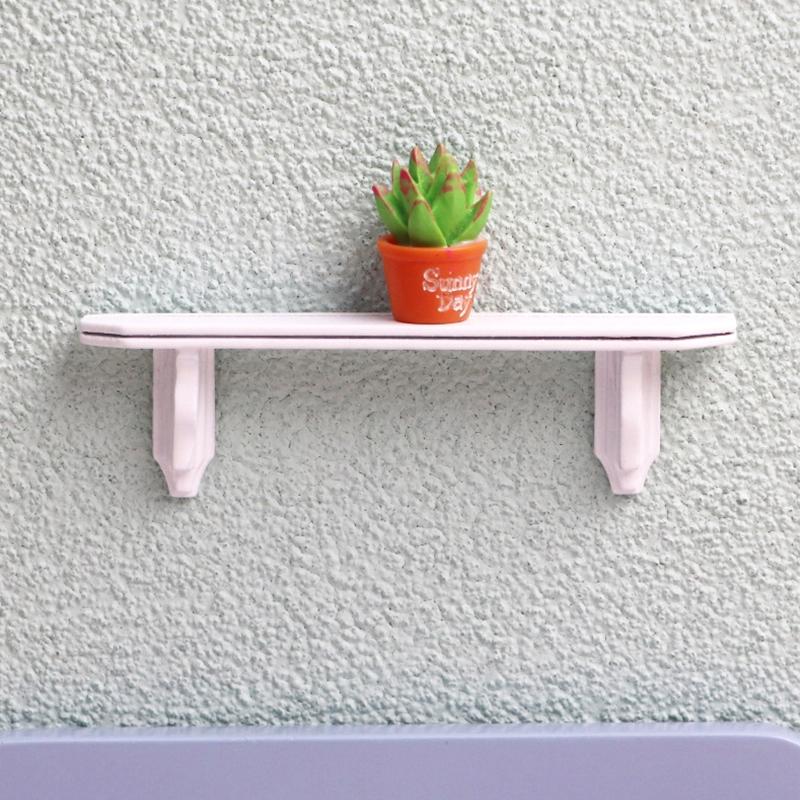 

1:12 Dollhouse Miniature Wall Shelf White Storage Rack Hanging Shelf Model Home Bathroom Furniture Decor Toy Doll Accessories
