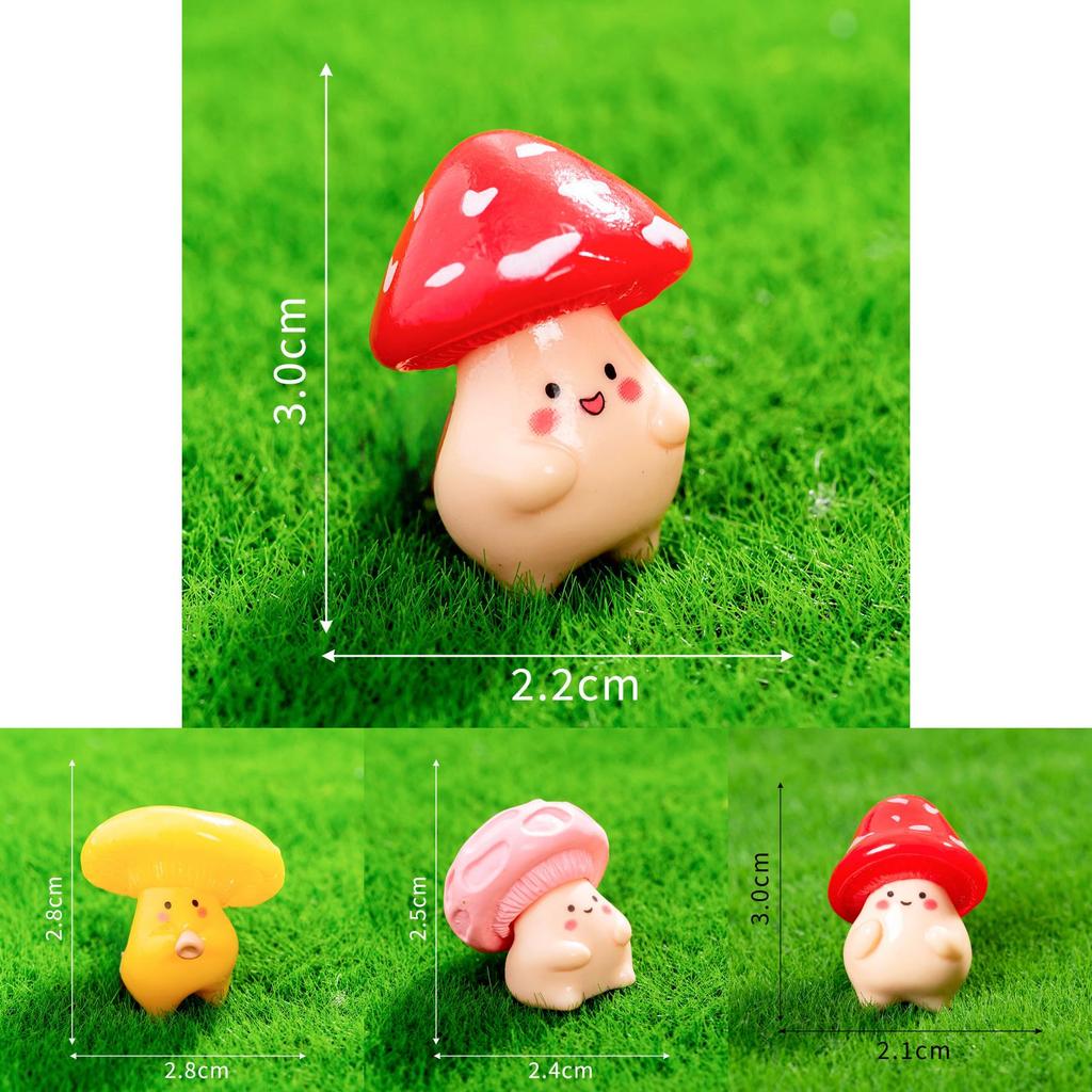 Mushroom Fairy Micro Landscape Kit With Resin Creative Decor For Diy Ecological Bottle Accessories