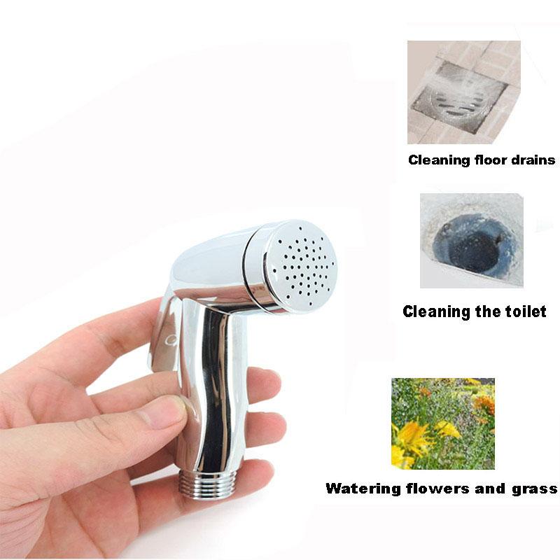 ABS Silver Plastic Handheld Bidet Toilet Shower Head Sprayer Spray Household Bathroom WC Bidet Bathroom Self Cleaning Tools