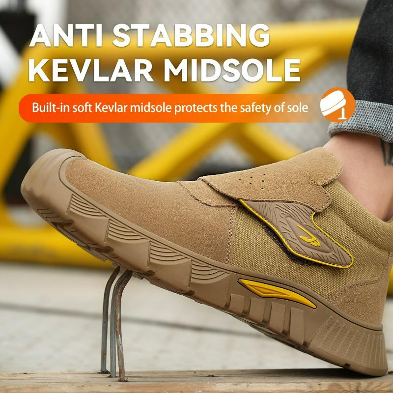 Fashion Men Safety Shoes Fire-resistant Flower Welding Shoes Anti-smash Anti-stabbing Insulated Boots Indestructible Non-slip Work Boots