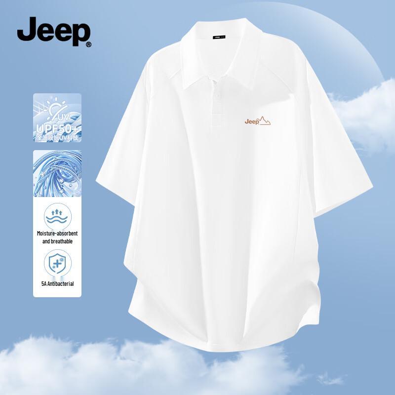 JEEP Men s Summer Sun Protection Quick-Dry Polo Shirt XL