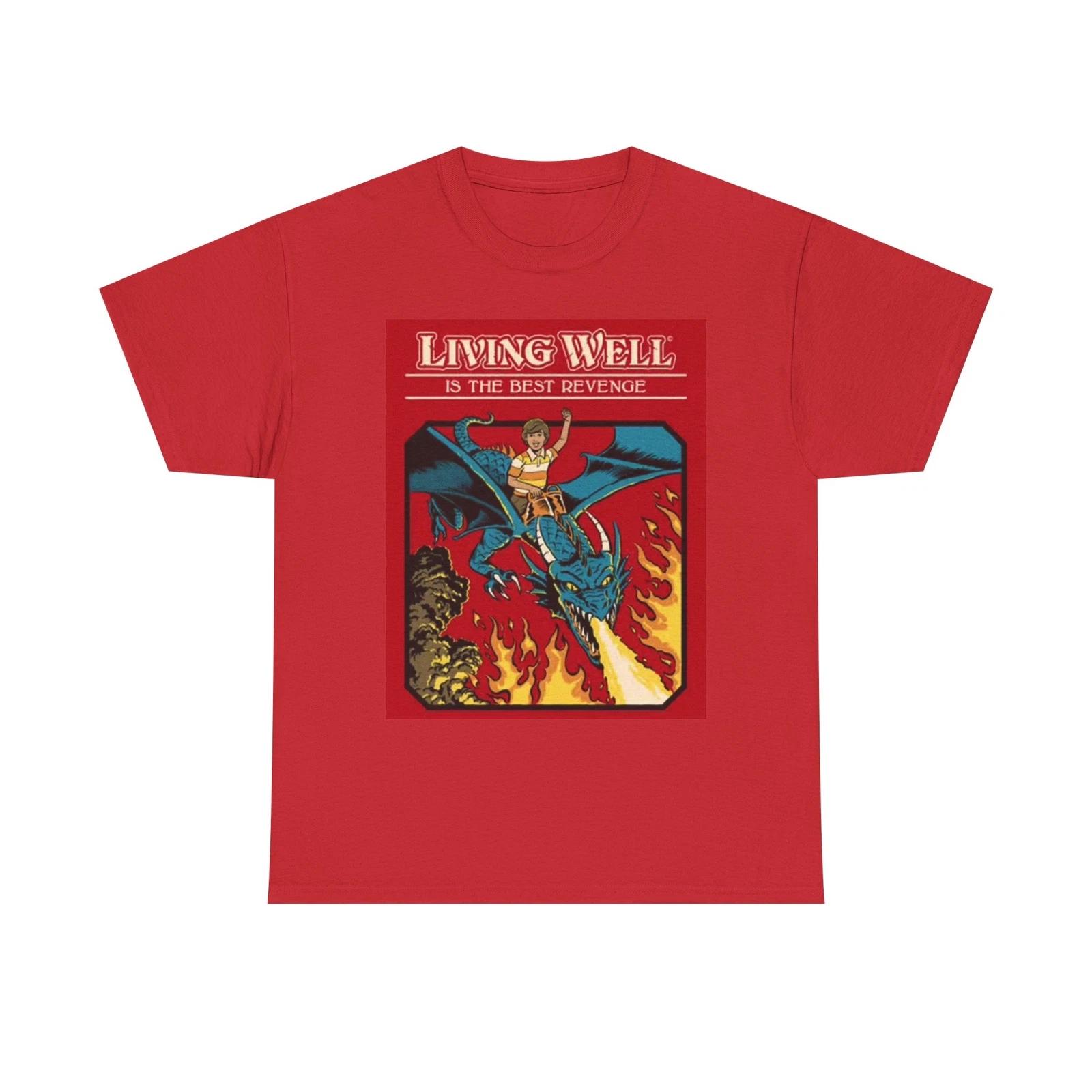 Men s and Women s T-shirts Living Well Is The Best Revenge Graphic M