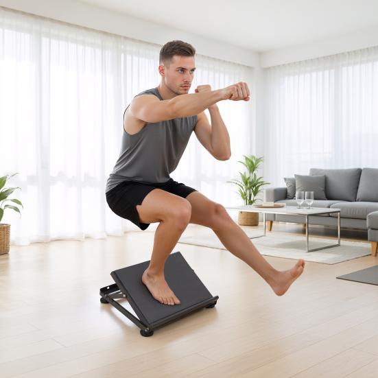Stretch Board Heavy Duty Slant Board Calf Stretcher for Squat 600lbs Weight Capacity Adjustable Achilles Incline Balance Relieving Plantar Fasciitis