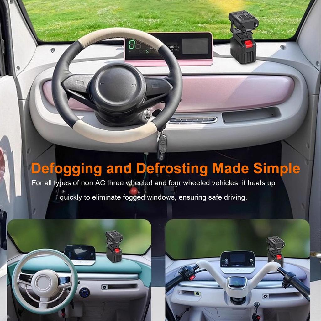 Sxhlseller Cordless Portable Car Heater, 170W Fast Heating Car Defroster Defogger, 2 Settings Adjustable