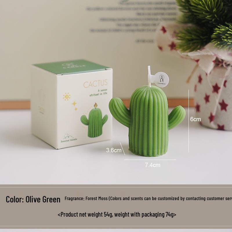 Cactus-Shaped Handmade Scented Candle: Creative Party Favor & Small Gift