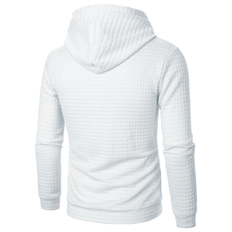 Men’s European & American Jacquard Knit Hooded Sports Top - Autumn/Winter