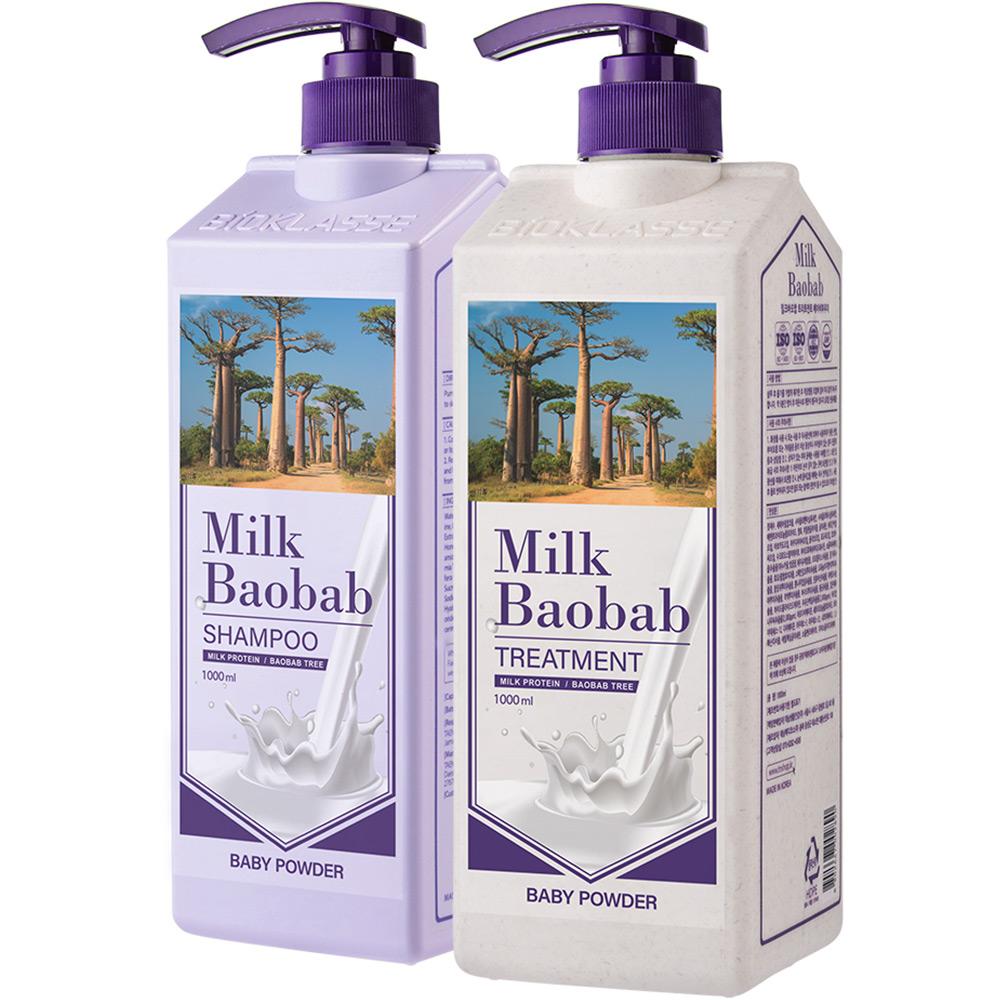 

MILK BAOBAB Оригинальный шампунь+лечение Детская присыпка1000мл 1set