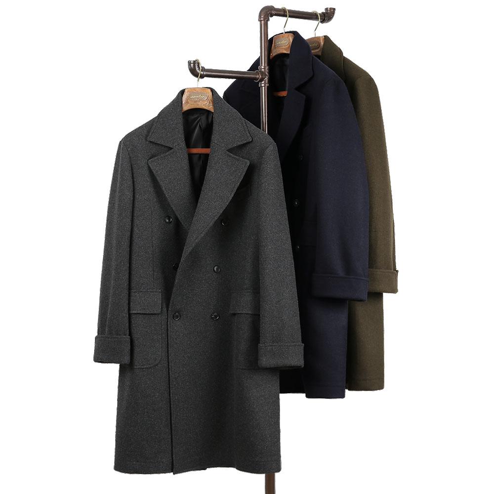 Sortie Bonheur Wool Polo Coat (Black)
