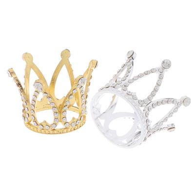 1 Stück Mini Krone Prinzessin Topper Kristall Perle Kinder Haarschmuck Für Hochzeit Geburtstagsfeier Kuchen Dekorationswerkzeuge