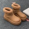 Fur Women Snow Boots Flats Platform Casual Cotton Shoes   Warm Comfort Sport Ankle Boots Winter Walking Mujer