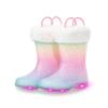 EUXTERPA Rain Boots for Warm and Cold Sole with Pull Size 17cm Kids' Girls, Weather, Luminous, Unisex, Non-Slip Handle, Lightweight, Anti-Slip,