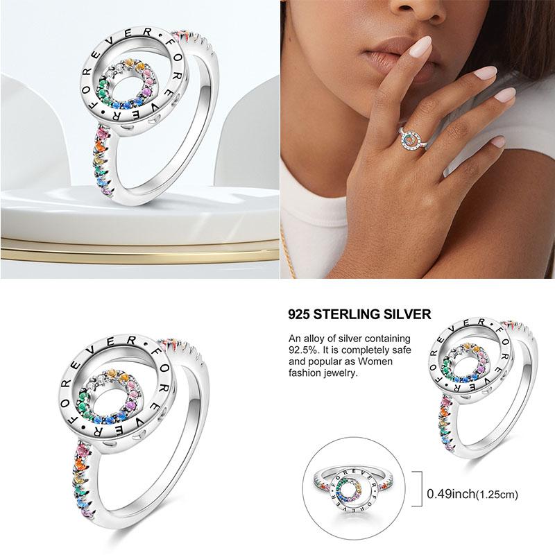 Original Design 925 Silver Blue Zircon For Ring Fit Women Wedding Wedding Wedding Engagement Silver Gift