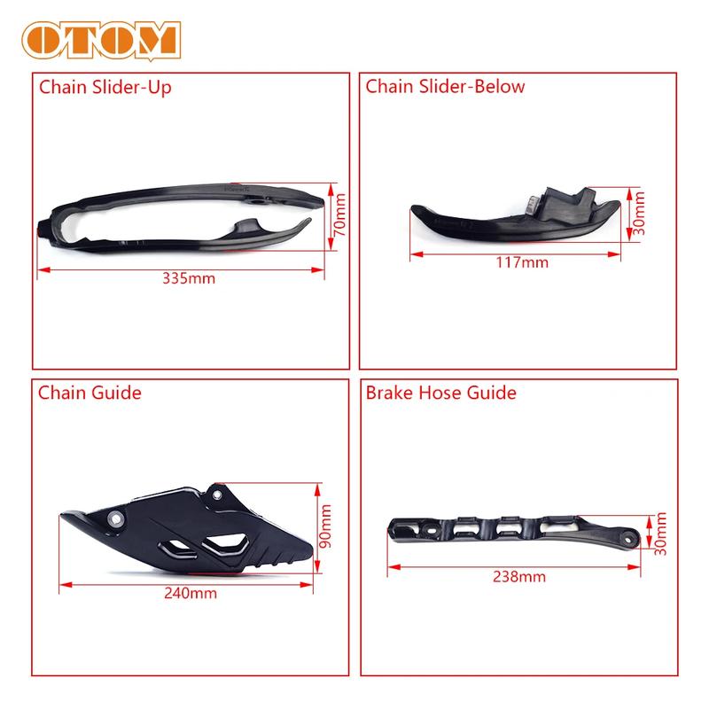 For KTM XCF SX XCW EXC FE TE ECF MCF 125 250 300 450 500 Motorcycle Swingarm Chain Slider Kit Chain Guard Guide Brake Hose Clamp