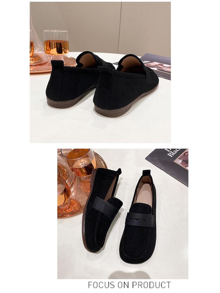 Women's 2025 Spring Soft-Soled Non-Slip Cowhide Loafers: Versatile, Comfortable Flat Shoes
