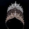 Tiara Crown Headband Zircon Rhinestone Princess Headband Baroque Korean Hairbands Women Hair Hoop