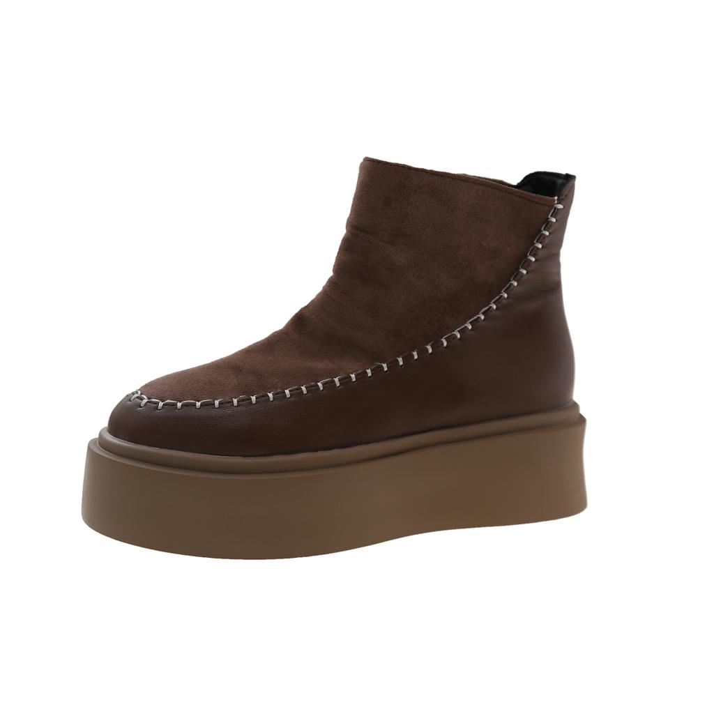 Fashion Suede Flats Platform Snow Ankle Boots Woman Shoes Winter New Comfort Walking 2024 Trend Fashion Sneakers Casual Walking