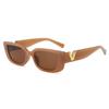 Sunglasses Square Glasses White Frame Fashion Korean Version Sunglasses Women