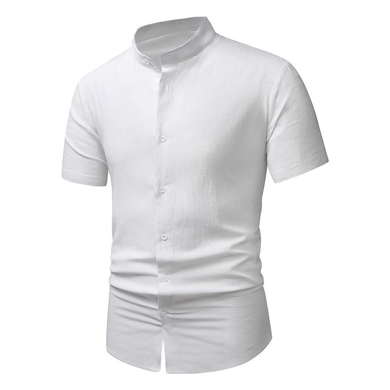 New Summer Men's Fashion Short Sleeve Shirt Breathable Sweat-absorbing Comfortable Men's Short Sleeve Top