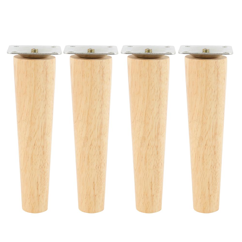 4Pcs Furniture Legs Wooden Solid Furniture Feet Oblique Straight Non-slip Table Chair Feet Replacement Feet Floor Protector Home