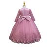 Long Sleeve Lace Princess Dress for Girls - Evening and Performance Wear