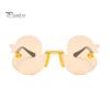 Boys Sunglasses Children Duckling Shape Translucent Anti-UV Block Sunlight Eye Curved Temples Protection Photo Prop Girls Vacation Summer Beach Kids