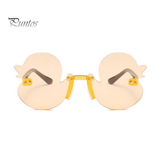 Boys Sunglasses Children Duckling Shape Translucent Anti-UV Block Sunlight Eye Curved Temples Protection Photo Prop Girls Vacation Summer Beach Kids