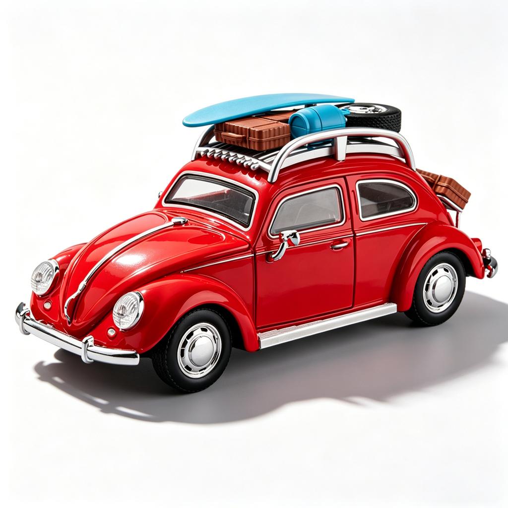 Beetle alloy die-cast car model 1/24 simulated sound and light retro car toy collection ornament holiday gift