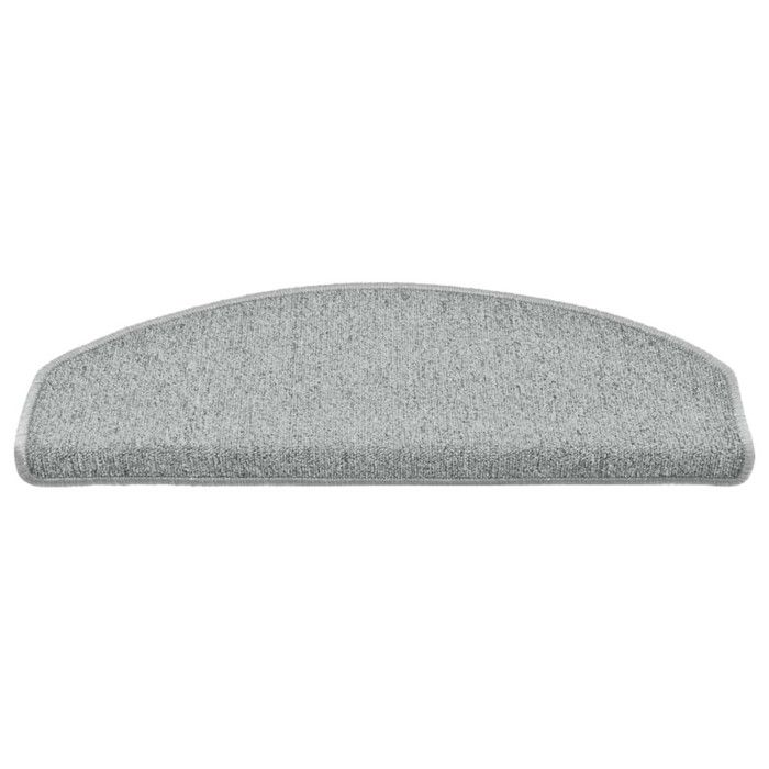 VidaXL Tapis d'escalier 30 pièces 65 x 24 x 4 cm Gris clair Demi-rond Grand 3365762