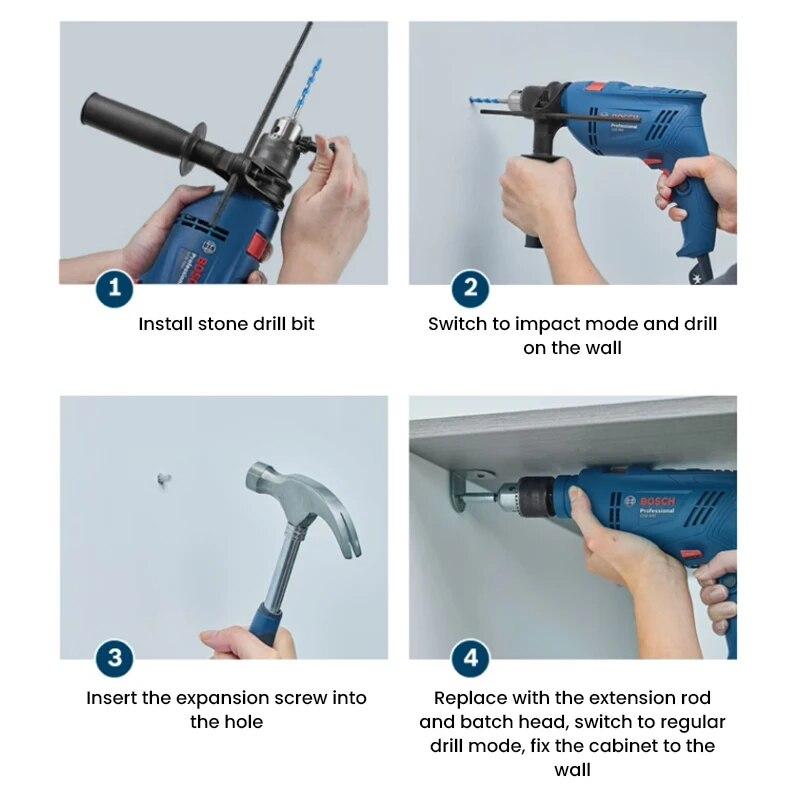 Bosch GSB 600 Professional příklepová vrtačka 600W 220V elektrická vrtačka pro domácnost Multifunkční ruční vrtačka elektrický šroubovák