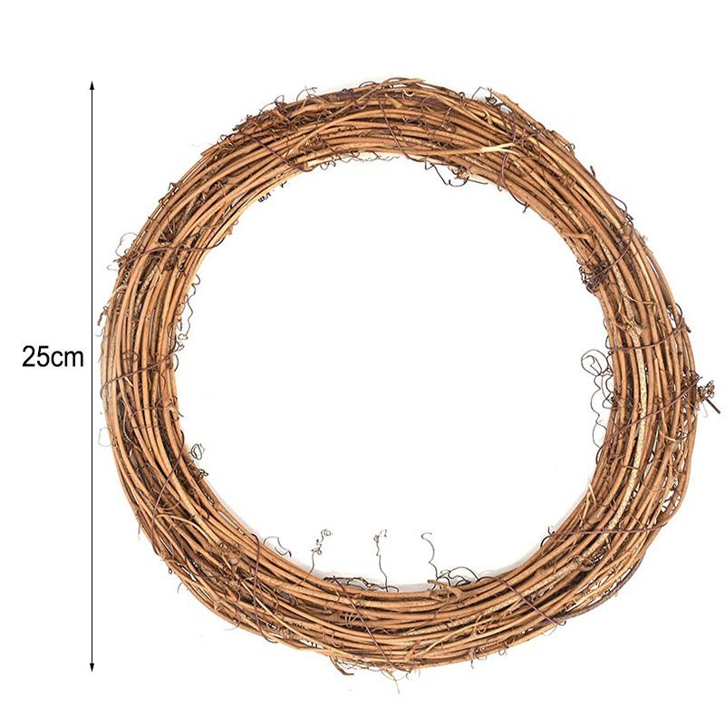1pcs Christmas Decoration 12-25cm Christmas Party Wedding Wreaths Decoration Garland Material Rattan Wreath DIY Wreath Party