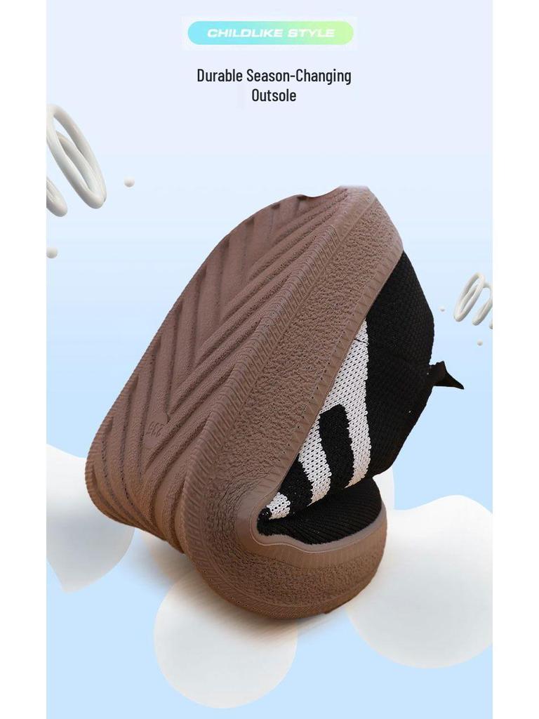 Spring Style Petite Height-Boosting Chunky Sneakers: Trendy, Versatile, Knit-Breathable Women's Trainers