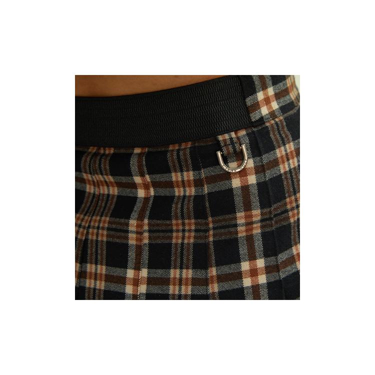 J Jane Girlish Check Skirt (Black)