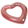 Rose Gold Sequins Heart Shape Swimming Ring Glitter Inflatable Heart Pool Floats for Kids