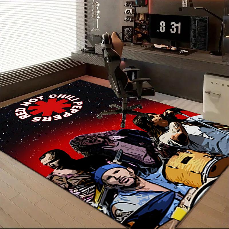 1PC Hot Chili Music  Rug for Livingroom,Bedroom, Palyroom, Chair Rug, Area rug, Game Carpet, Large Size Rug Fan Christmas gift